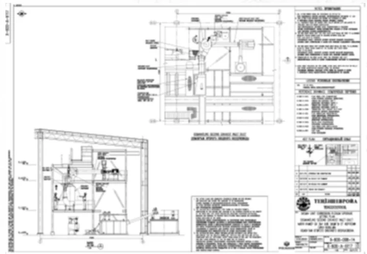General arrangement drawing with the TCO title block